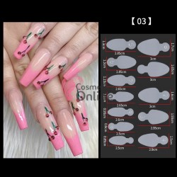 Stickere pentru tipsurile Polygel smart full duet system, Set 12 bucati TD1403